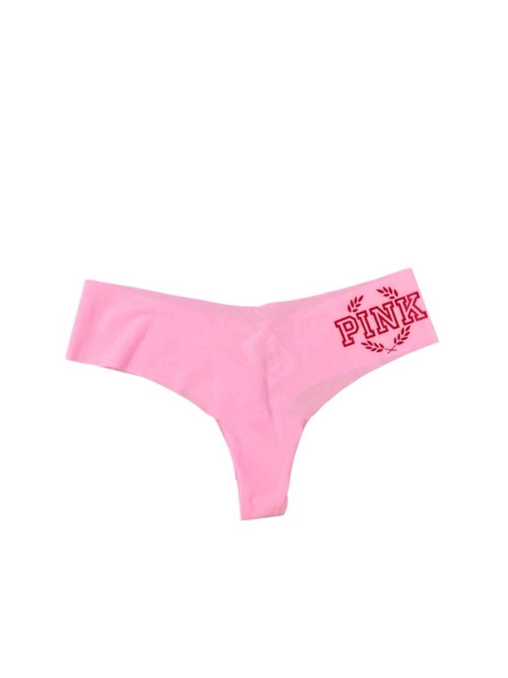 NWT PINK Victoria's Secret No-Show Thong Panty in Light Pink/Red